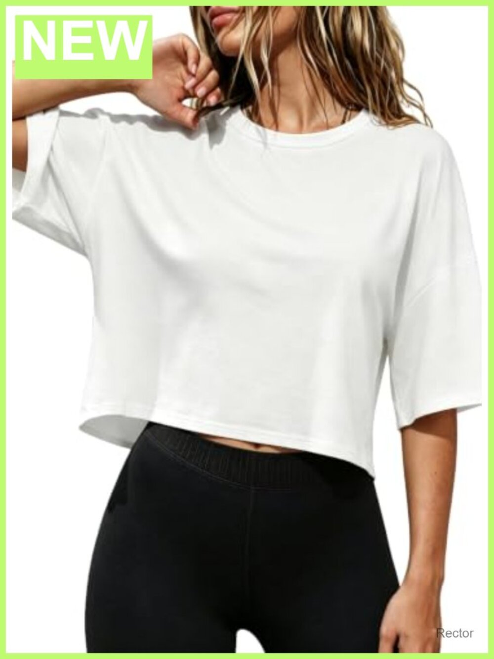 CHICGAL Women's Half Sleeve Crop Top Loose Fit Summer T-Shirt